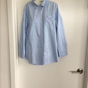 Hot Touch  Blue / White long sleeve shirt size Large $45